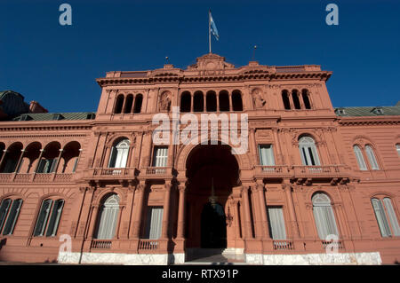 Casa Rosada, deux executive mansion et bureau du président de l'Argentine, la Plaza de Mayo, Buenos Aires, Argentine Banque D'Images