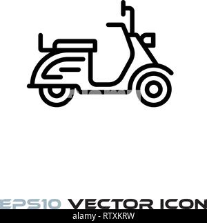 L'icône de la ligne de télévision scooter de moteur vector illustration Illustration de Vecteur