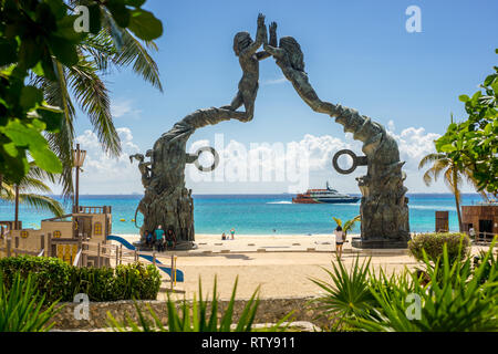 Portal Maya, Playa del Carmen, Mexique Banque D'Images