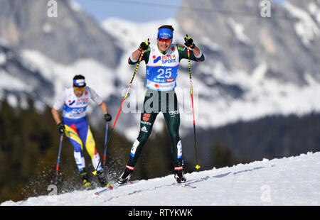 Seefeld, Autriche. 06Th Mar, 2019. Ski nordique : Championnat du monde, cross-country - 50 km départ groupé freestyle, les hommes. Lucas Bögl de Allemagne en action. Credit : Hendrik Schmidt/dpa-Zentralbild/dpa/Alamy Live News Banque D'Images