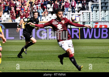 Turin, Italie. 06Th Mar, 2019. Iago Falque (Torino FC) au cours de la Serie A TIM match de football FC entre Torino et Chievo Vérone au Stadio Grande Torino sur 3ème Mars, 2019 à Turin, Italie. Crédit : FABIO ANNEMASSE/Alamy Live News Banque D'Images