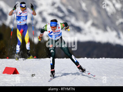 Seefeld, Autriche. 06Th Mar, 2019. Ski nordique : Championnat du monde, cross-country - 50 km départ groupé freestyle, les hommes. Lucas Bögl de Allemagne en action. Credit : Hendrik Schmidt/dpa-Zentralbild/dpa/Alamy Live News Banque D'Images