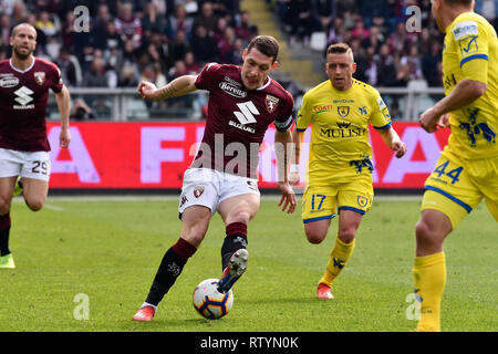 Turin, Italie. 06Th Mar, 2019. Andrea Belotti (Torino FC) au cours de la Serie A TIM match de football FC entre Torino et Chievo Vérone au Stadio Grande Torino sur 3ème Mars, 2019 à Turin, Italie. Crédit : FABIO ANNEMASSE/Alamy Live News Banque D'Images