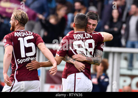 Turin, Italie. 06Th Mar, 2019. Tomas Rincon (Torino FC) au cours de la Serie A TIM match de football FC entre Torino et Chievo Vérone au Stadio Grande Torino sur 3ème Mars, 2019 à Turin, Italie. Crédit : FABIO ANNEMASSE/Alamy Live News Banque D'Images