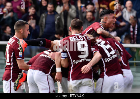 Turin, Italie. 06Th Mar, 2019. Au cours de la Serie A TIM match de football FC entre Torino et Chievo Vérone au Stadio Grande Torino sur 3ème Mars, 2019 à Turin, Italie. Crédit : FABIO ANNEMASSE/Alamy Live News Banque D'Images