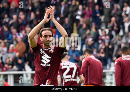 Turin, Italie. 06Th Mar, 2019. Emiliano Moretti (Torino FC) au cours de la Serie A TIM match de football FC entre Torino et Chievo Vérone au Stadio Grande Torino sur 3ème Mars, 2019 à Turin, Italie. Crédit : FABIO ANNEMASSE/Alamy Live News Banque D'Images