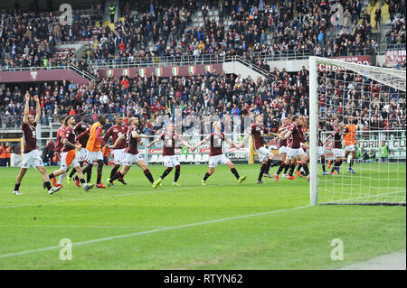 Turin, Italie. 06Th Mar, 2019. Au cours de la Serie A TIM match de football FC entre Torino et Chievo Vérone au Stadio Grande Torino sur 3ème Mars, 2019 à Turin, Italie. Crédit : FABIO ANNEMASSE/Alamy Live News Banque D'Images