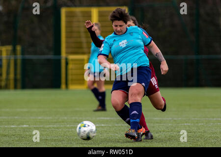 A rencontré le Premier ministre gallois Cardiff battre la Ligue des femmes rivaux titre Port Talbot Town 5-0 en haut du tableau un clash à Cyncoed Campus. Lewis Mitchell/PTT. Banque D'Images