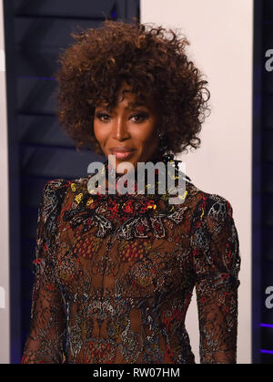 Los Angeles, Californie - Le 24 février : Naomi Campbell occupe 2019 Vanity Fair Oscar Party à Wallis Annenberg Center for the Performing Arts le févr. Banque D'Images