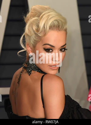 Los Angeles, Californie - Le 24 février : Rita Ora assiste à 2019 Vanity Fair Oscar Party à Wallis Annenberg Center for the Performing Arts le Février Banque D'Images