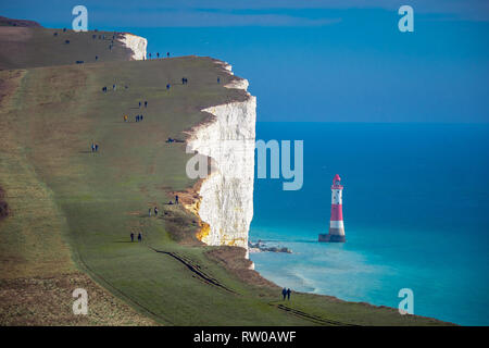 Les collines à Eastbourne Beachy Head on a sunny day Banque D'Images