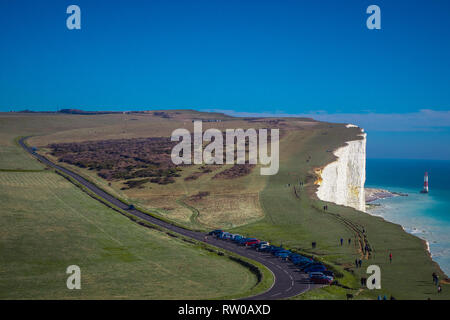 Les collines à Eastbourne Beachy Head on a sunny day Banque D'Images