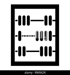 L'icône d'Abacus, Vector Illustration, Glyphe d'éducation Banque D'Images