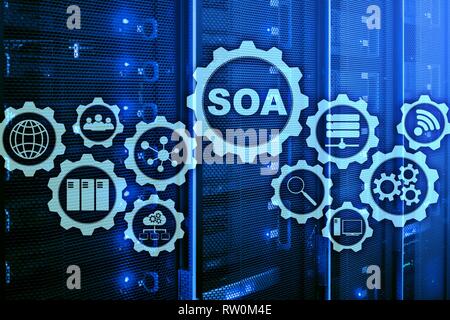 SOA. Modèle d'affaires et de la technologie de l'information concept pour Architecture Orientée Services en vertu du principe de l'encapsulation de service. Banque D'Images