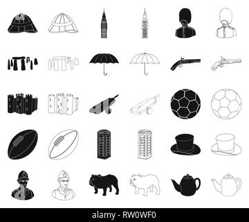 Balle,attraction,bat,ben,gros,Black,contours,chalet,bulldog,château,collection,pays,cricket,Culture,design,ANGLETERRE,English,football,garde côtière, chapeau,casque icon,illustration,voyage,isolé,logo,léger,monument,téléphone,pistolet,essence,reine,population, rouge, regby,set,showplace,vue,pierre,signe symbole,street,théière,territoire,tourisme,voyage,traditions,parasol,web,vecteur vecteurs vecteur , Illustration de Vecteur