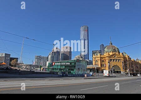 Visiter l'Australie. Les scenic et vues de l'Australie. La gare de Flinders Street. Melbourne, Victoria. L'Australie Banque D'Images