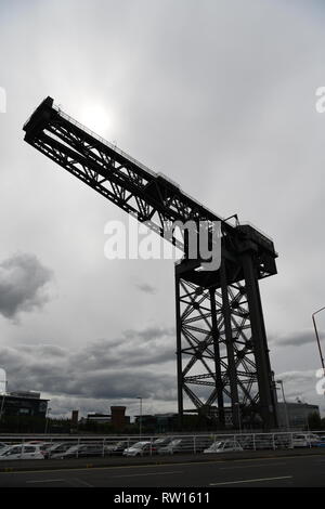 L'Finnieston Crane ou Stobcross grue est une ancienne grue en porte-à-faux géant dans le centre de Glasgow, Ecosse, Royaume-Uni. Banque D'Images