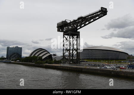 L'Finnieston Crane ou Stobcross grue est une ancienne grue en porte-à-faux géant dans le centre de Glasgow, Ecosse, Royaume-Uni. Banque D'Images