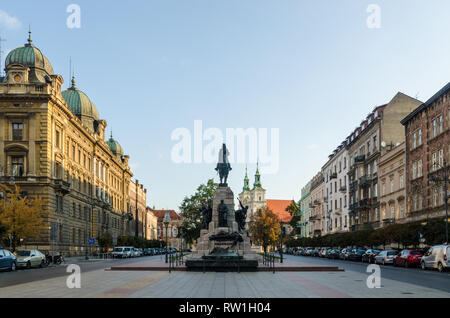 Monument Grunwald, Cracovie, Pologne Banque D'Images