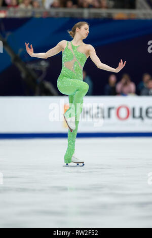 Carolina Kostner d'Italie au cours de 2018 championnats d'Europe de patinage artistique Banque D'Images