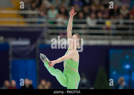 Carolina Kostner d'Italie au cours de 2018 championnats d'Europe de patinage artistique Banque D'Images