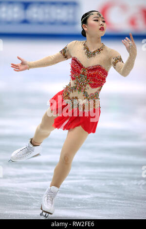 Wakaba Higuchi du Japon au cours de championnats du monde de patinage artistique 2017 Banque D'Images