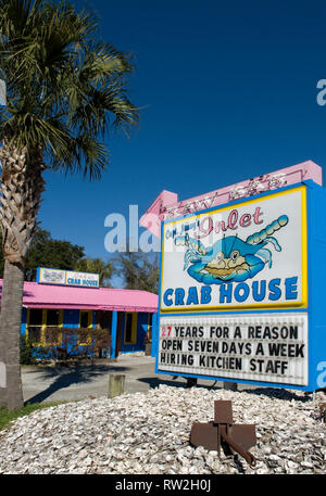 Le Capitaine Jimmy's Inlet Crab House restaurant & bar premières à Murrells Inlet SC USA. Banque D'Images