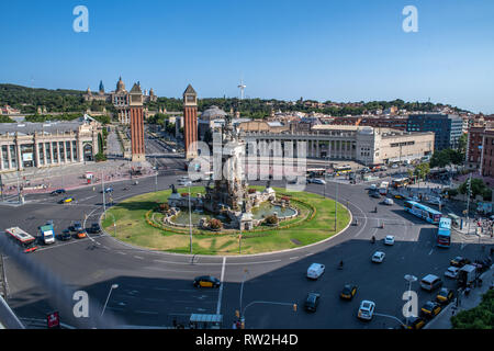 Plaza de España - Barcelone, Espagne Banque D'Images
