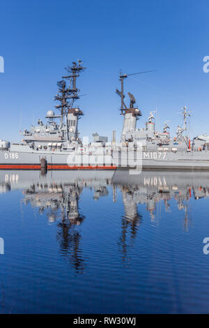 Au navire de guerre Le Musée de la Marine à Wilhelmshaven, Allemagne Banque D'Images