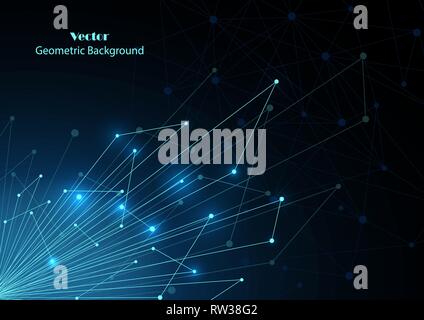 Résumé Contexte géométrique avec des lignes et points Illustration de Vecteur