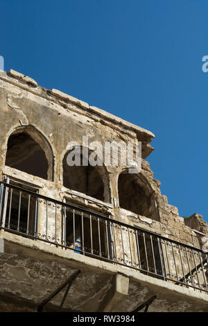 Ancien bâtiment détruit à Tyr Liban Moyen Orient Banque D'Images