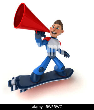 Fun super-héros moderne - vol 3D Illustration Banque D'Images
