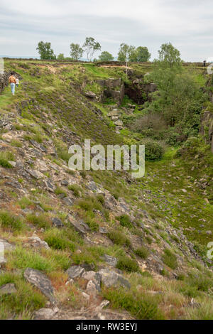 Le Derbyshire, UK - 03 juin 2016 : l'ancien site de la carrière sur Stanton Moor Banque D'Images