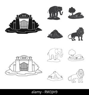 L'éléphant,porte,arbres,cave,lion,mignon,ours,sable,brique,creche,mound grizzly,jungle,mur,,Afrique,grass,rock,mane,sortir,France,paysage,tête,ouvert,croissance fierté,évidement,chemin,feuilles,coffre,nature,faune,fun,animation,parc,zoo,Safari,animal,flore,forêt,set,icône,,illustration,collection,isolé,design,graphisme,élément vecteur vecteurs,signer , Illustration de Vecteur