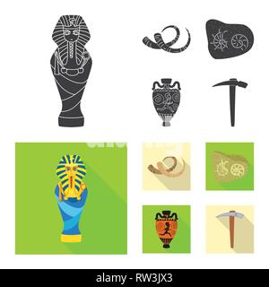 Sarcophage,corne,rock,amphora,pioche,pharaon,tusk,Black,artefact, sélection,,égyptien,mammouth figure,trésor,creuser,tombeau,civilisations,OUTIL,mort,recherche,grec,trouver,antiquité,os,grèce,photo,Culture,pioches,histoire,musée,articles,archéologie,attributs historiques,recherche,de,bien,Travail,découverte,set,icône,,illustration,collection,isolé,design,graphisme,élément vecteur vecteurs,signer , Illustration de Vecteur