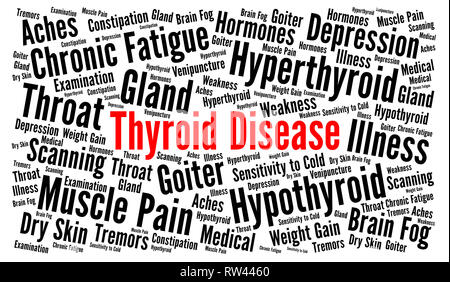 La maladie thyroïde nuage de mots Banque D'Images