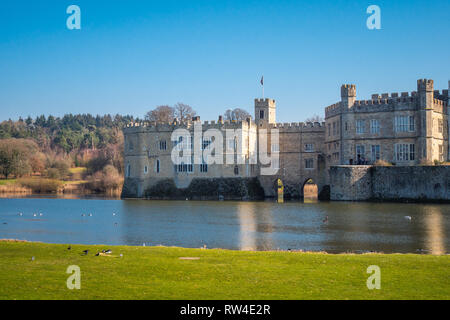 Célèbre le château de Leeds en Angleterre - Kent, Royaume-Uni - 27 FÉVRIER 2019 Banque D'Images