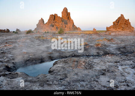 Djibouti, région du lac Abbe, paysage Banque D'Images