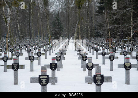 Un cimetière militaire de Varsovie, Pologne. Banque D'Images