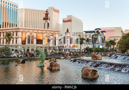 Las Vegas - Juillet 08 : Hotel Harrahs le 8 juillet 2013 à Las Vegas. Harrahs Casino dispose de plus de 1 200 machines à sous, 80 tables de jeux, le Keno, le Bingo et un Banque D'Images