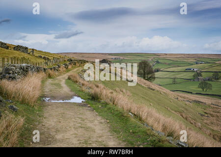 Le Calder Aire Lien, près de Abel Cross, Hebden Bridge, UK Banque D'Images