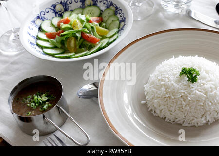 Recettes mauriciennes nous présenter le meilleur accueil plats recettes mauriciennes ! Avec notre système de recherche avancée, vous pourrez trouver une recette pour un repas Banque D'Images