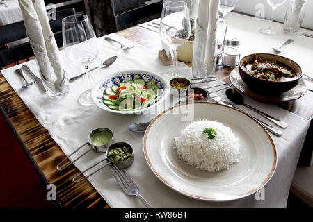 Recettes mauriciennes nous présenter le meilleur accueil plats recettes mauriciennes ! Avec notre système de recherche avancée, vous pourrez trouver une recette pour un repas Banque D'Images