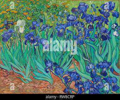 Iris ; Vincent van Gogh (Néerlandais, 1853 - 1890), Saint-Rémy, France, Europe ; 1889 ; Huile sur toile, 74,3 × 94,3 cm (29 1/4 x 37 1/8 in.) ; 90.PA.20Digital Banque D'Images