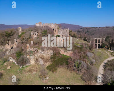 Vue aérienne de l'ancienne ville Monterano Banque D'Images