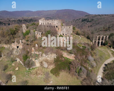 Vue aérienne de l'ancienne ville Monterano Banque D'Images