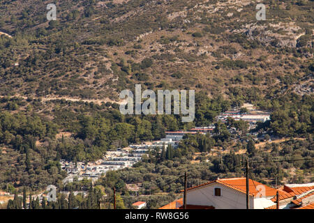 Centre de réfugiés sur l'île de Samos Banque D'Images