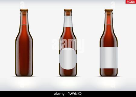 Craft Beer bottle set immersive Illustration de Vecteur