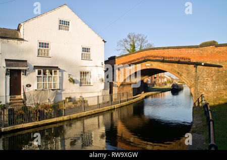 Le canal de Bridgewater, Cheshire Lymm Banque D'Images