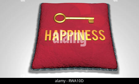 Le bonheur 3D render concept illustration Banque D'Images